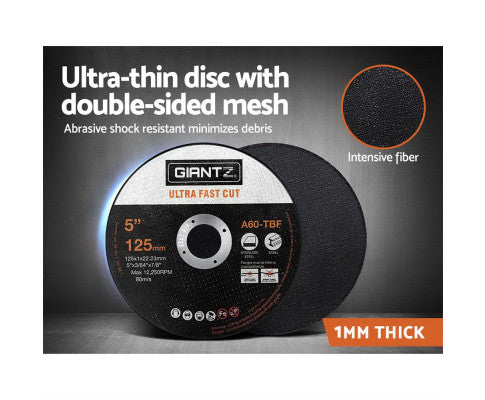 GIANTZ 50PCE 5" 125MM CUTTING DISCS
