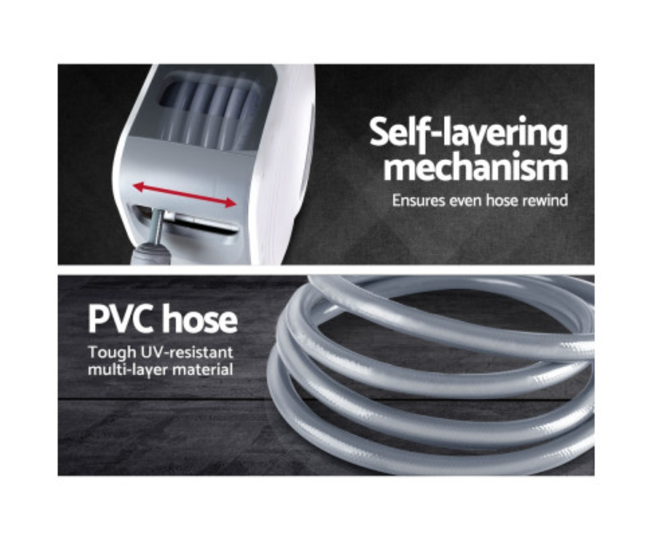 GIANTZ WALL MOUNT 20M AIR HOSE COMPRESSOR