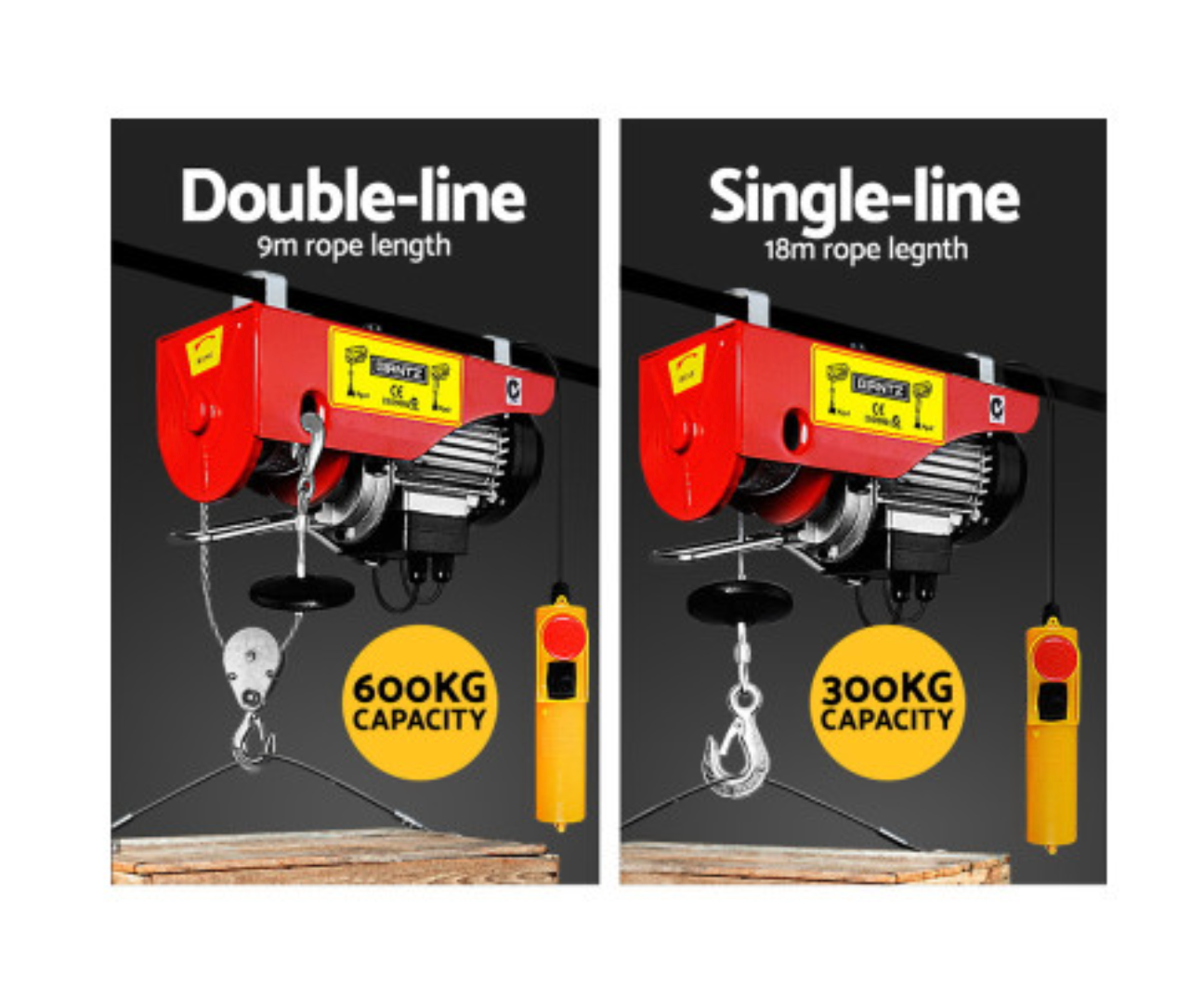 GIANTZ 600KG 1200W ELECTRIC HOIST