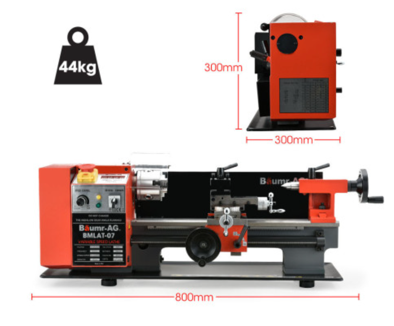 BAUMR-AG 600W MINI METAL LATHE WITH LCD SCREEN