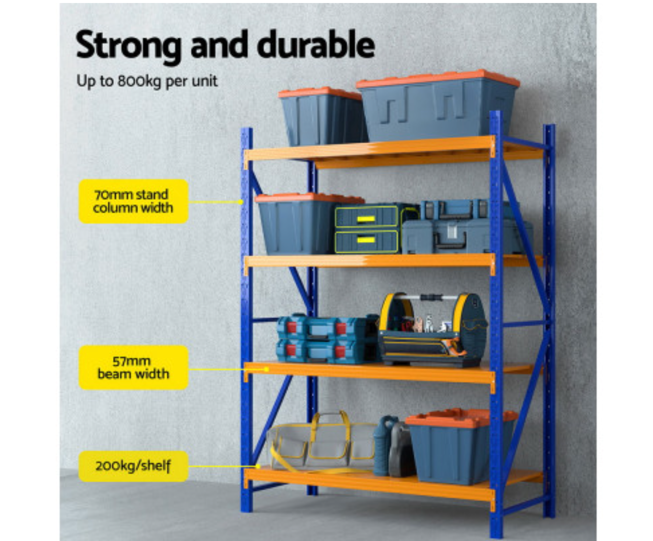 GIANTZ 2X1.5M GARAGE SHELVING