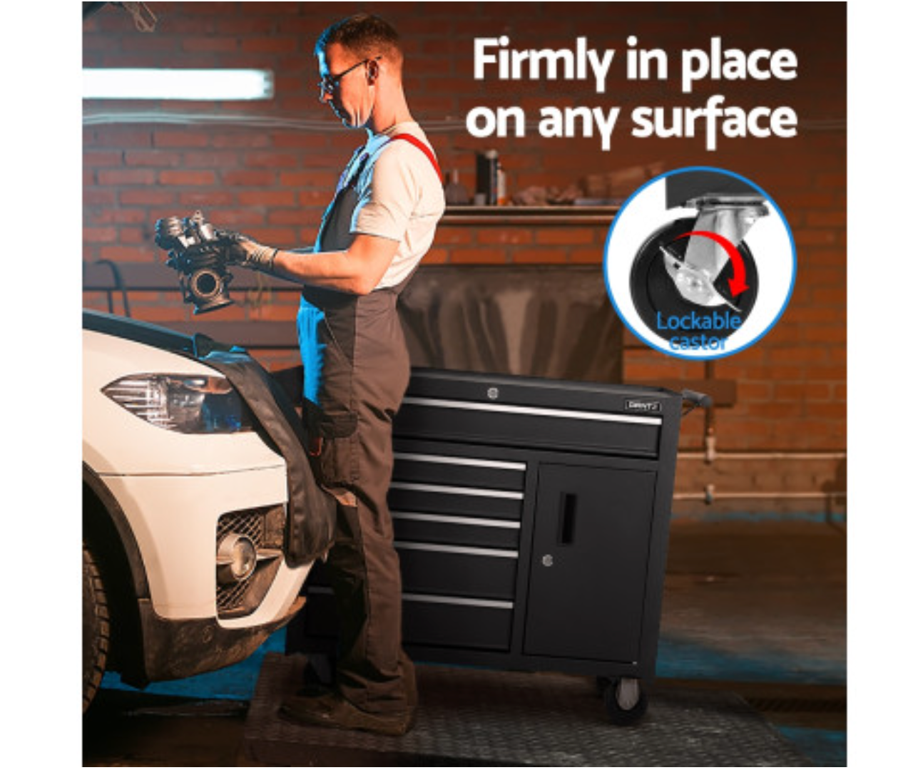 GIANTZ 6 DRAWER PORTABLE STORAGE TROLLEY