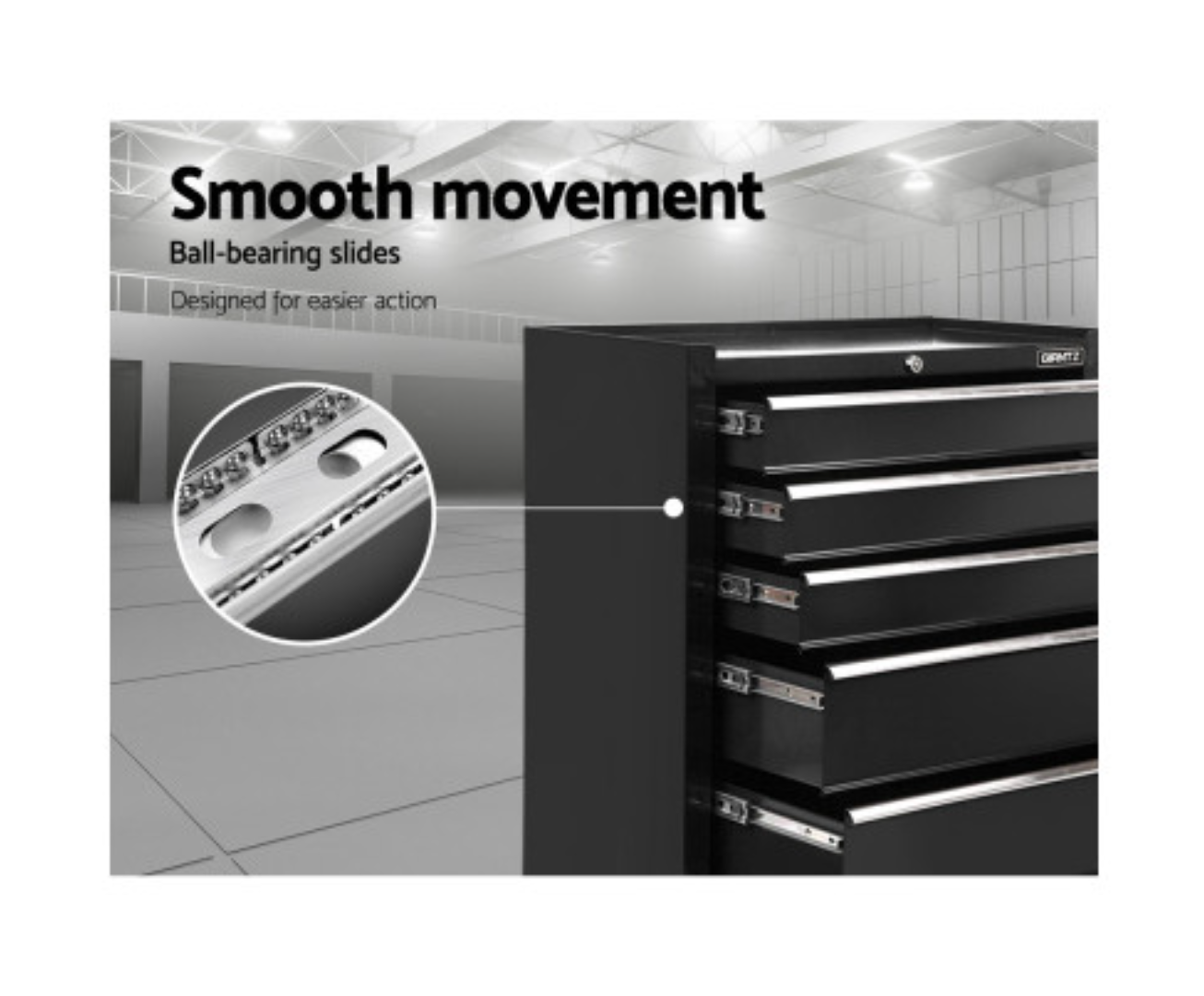 GIANTZ 5 DRAWER PORTABLE STORAGE TROLLEY