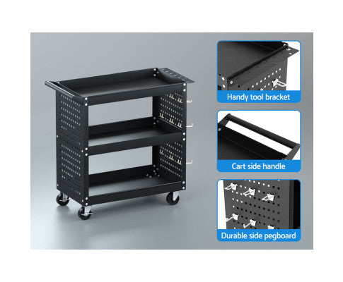 3-Tier Tool Cart Storage Trolley