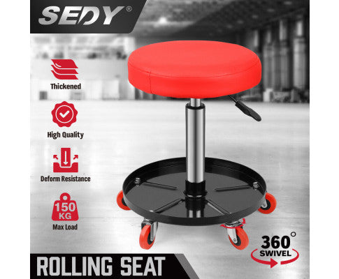 150kg Load Pneumaticc Rolling Stool With Tool Tray