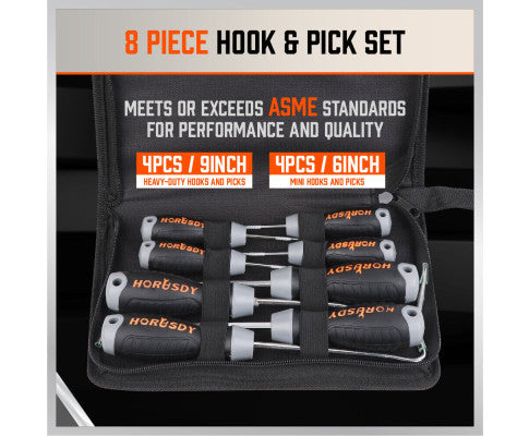 8PCE PICK & HOOK SET