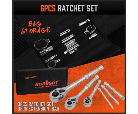 MINI RATCHET SPANNER SET 1/2 3/8 1/4