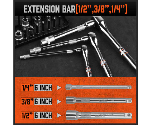 MINI RATCHET SPANNER SET 1/2 3/8 1/4