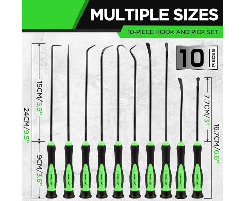 SWANLAKE 10PCE PICK & HOOK SET