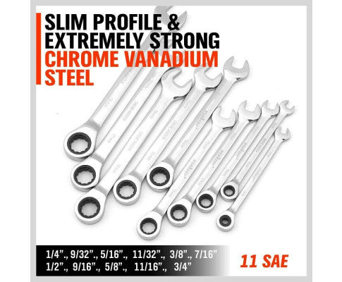 48PCE RATCHET WRENCH SET WITH ROLLING POUCH