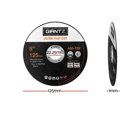GIANTZ 50PCE 5" 125MM CUTTING DISCS