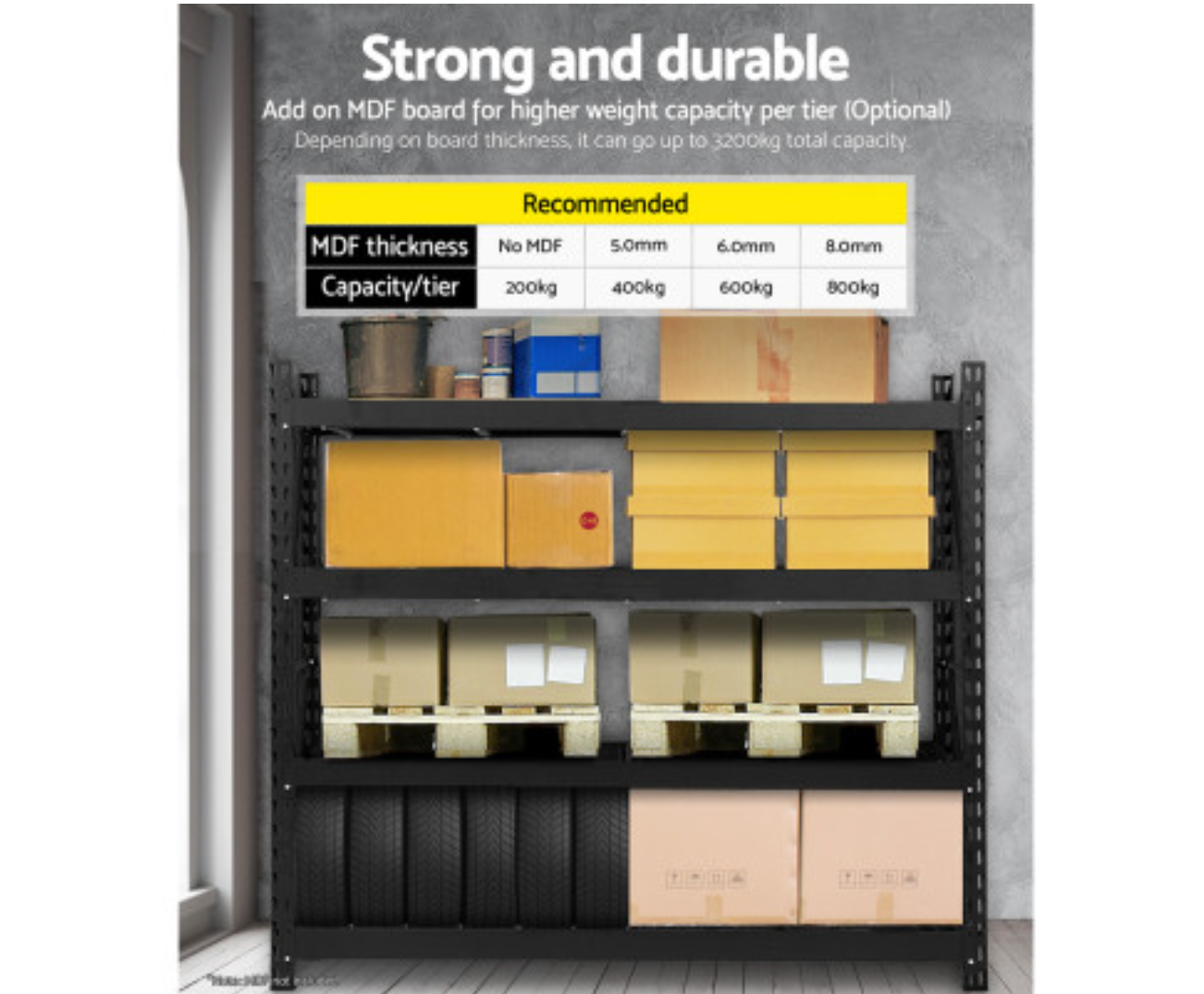 GIANTZ 4X2M GARAGE SHELVING
