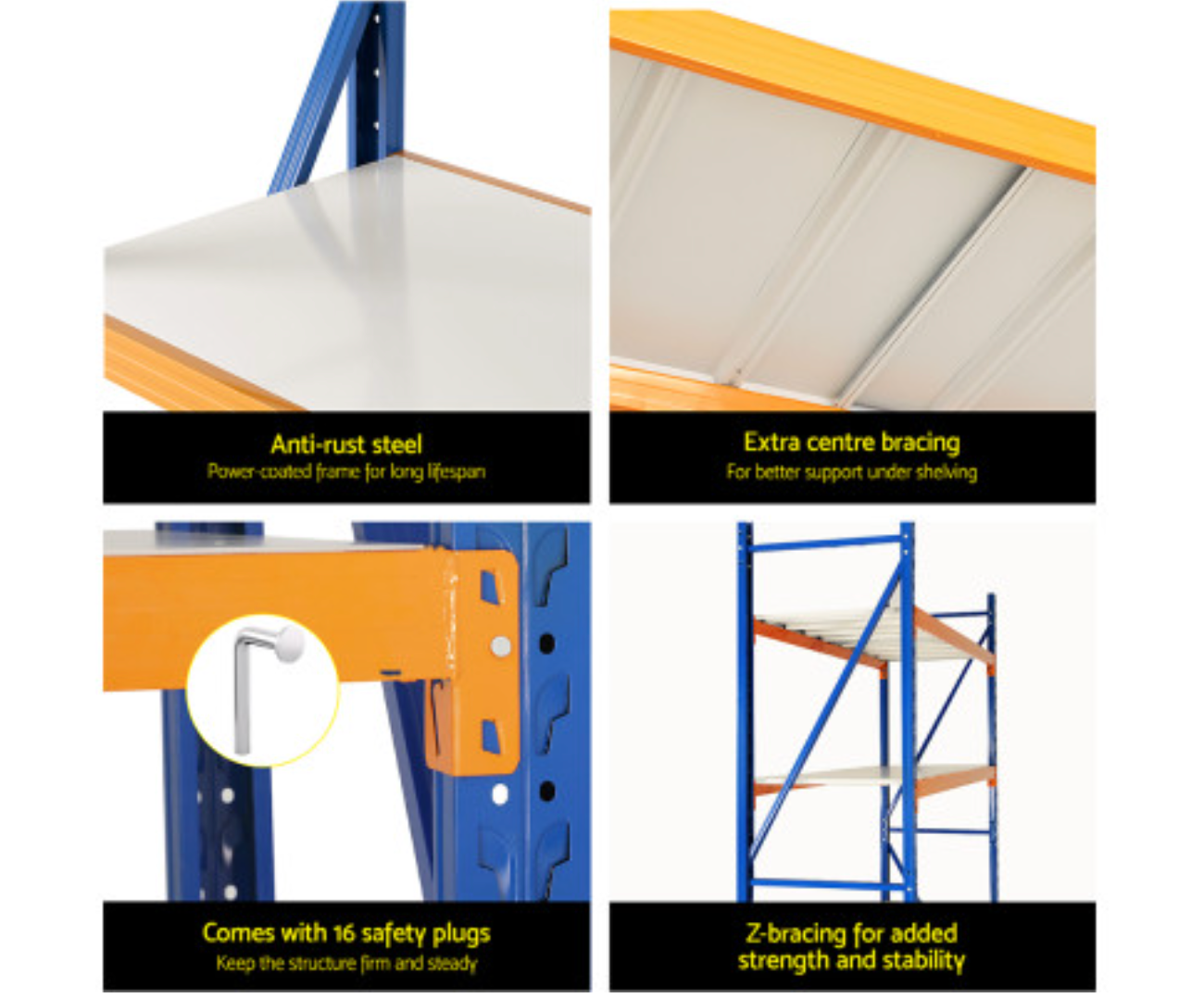GIANTZ 2X2M GARAGE SHELVING