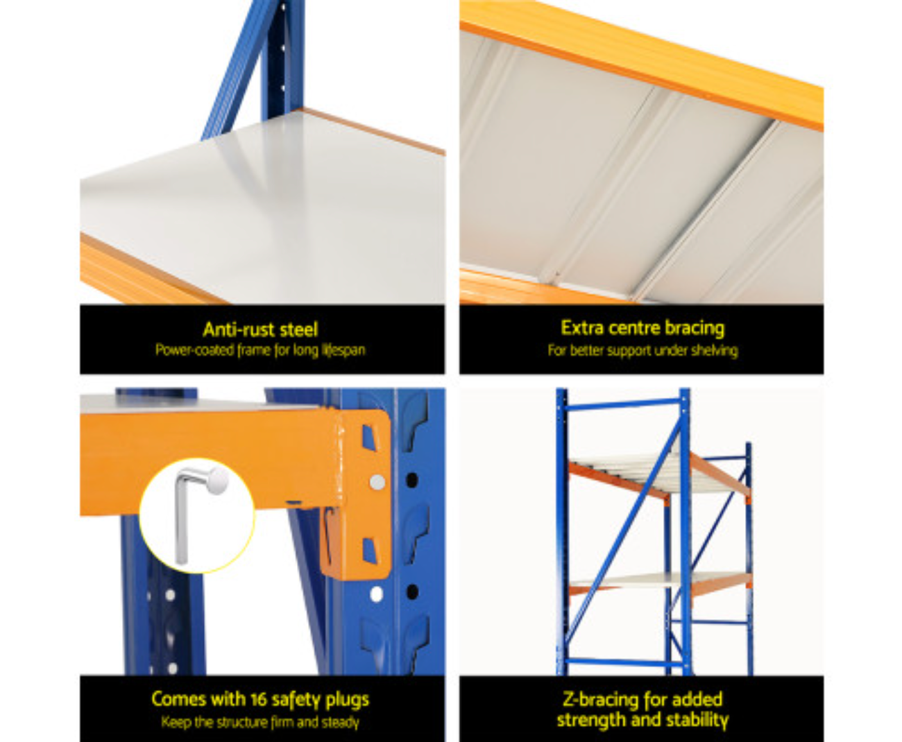 GIANTZ 2.4X2M GARAGE SHELVING