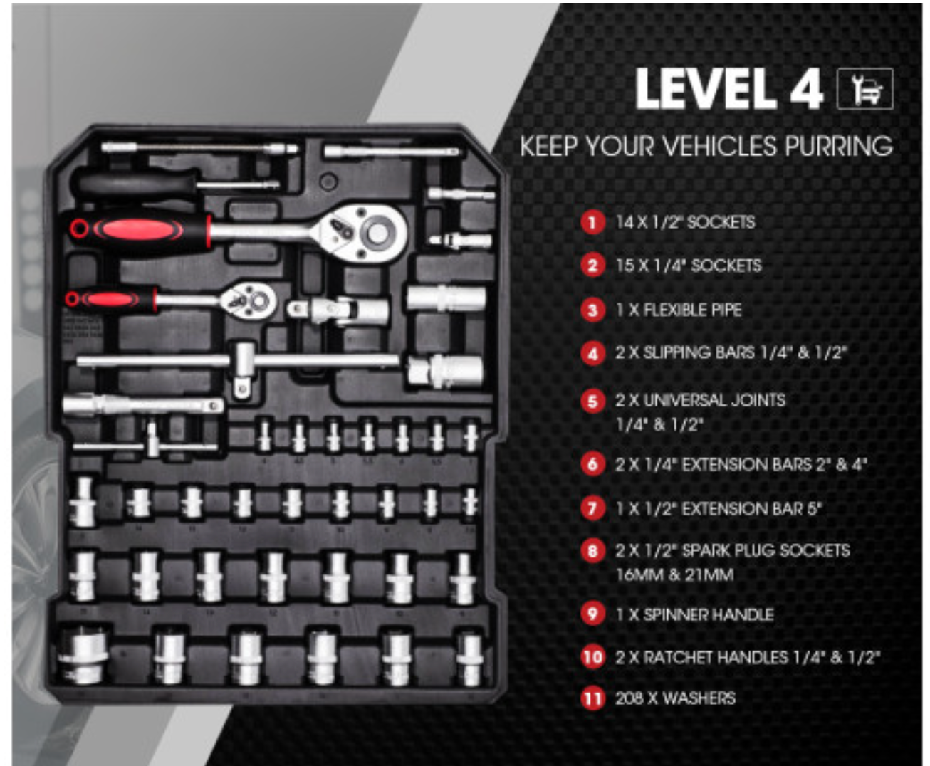 BULLET 925PC MOBILE TOOL KIT