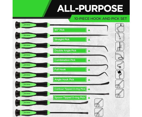 SWANLAKE 10PCE PICK & HOOK SET